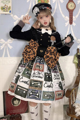 Brown Polka Dot Print Bowknot Shaped Sweet Lolita Backpack
